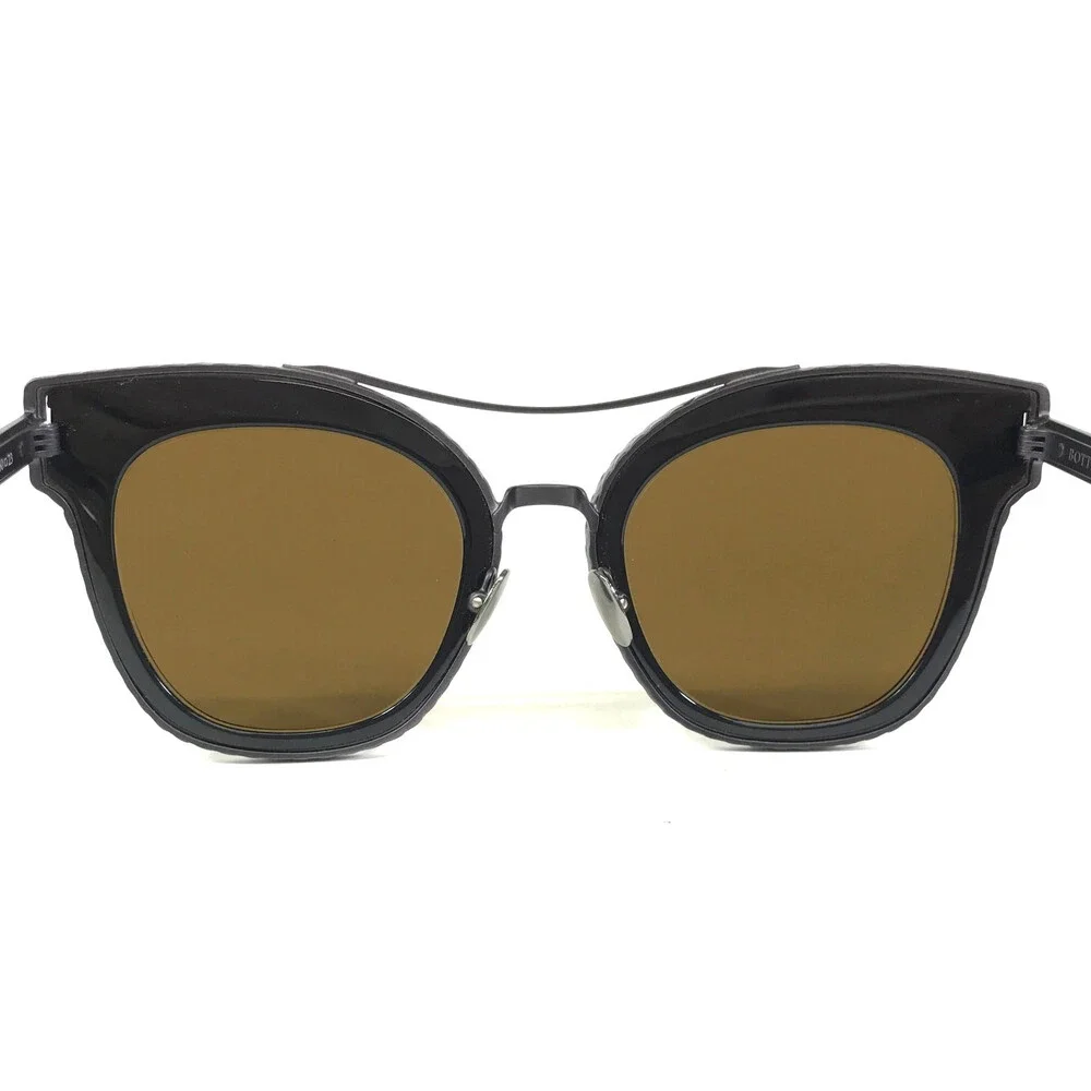 Bottega Veneta Sunglasses BV0012S 003 Black Ruthenium Frames with Brown Lenses
